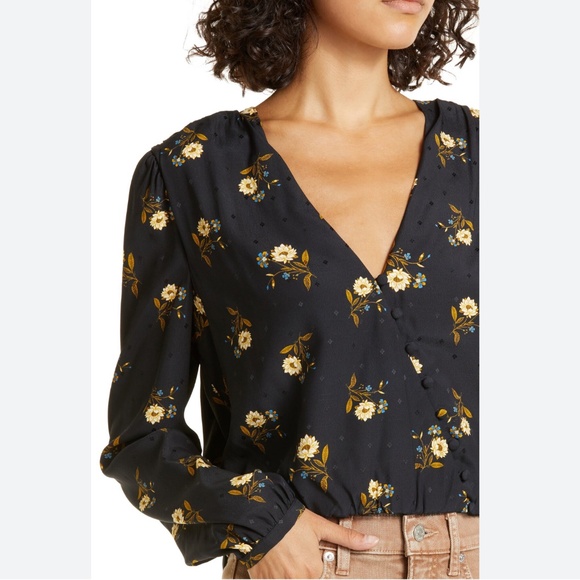 Veronica Beard Tops - VERONICA BEARD  Avanti Floral Geo Jacquard Print Silk Blend Blouse